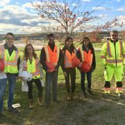 employee site visit with Mac students