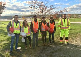 employee site visit with Mac students