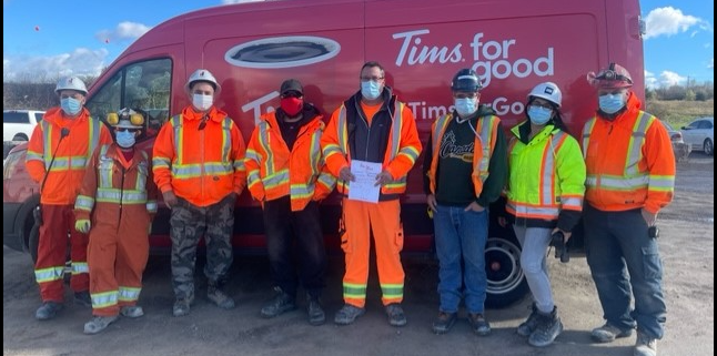 Tims-for-Good-Truck-Visiting-the-Flamboro-Quarry